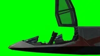 Spaceship Cockpit open/close animation 3 - green screen - free use
