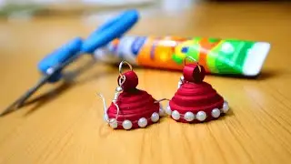 Quilling Earrings | Paper Quilling Jhumka Earrings | Paper Crafts