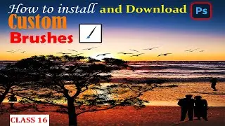 How to download and Install Brushes in Photoshop | Custom Brushes in Photoshop |  Class 16