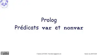 Prolog - Prédicats var et nonvar