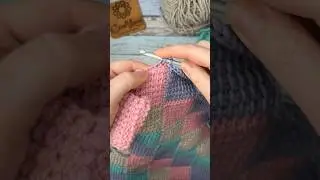 Теплый плед в технике энтерлак 🩷🩵🩶 