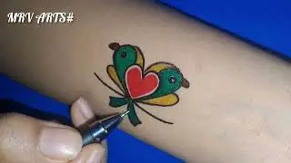 how to make temporary tattoo at home/simple tattoo/temporary tattoo for hand
