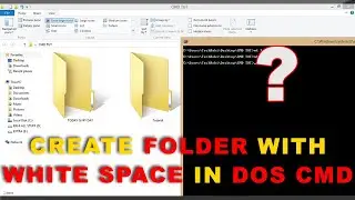How to Create Folder with white space using DOS cmd