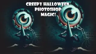 Creepy Photoshop Manipulation: Create a Haunting Eye Wall Effect 👁️🎃