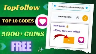 Top follow app unlimited coins 😱 | Top follow promo code today | top follow coupon code | top follow