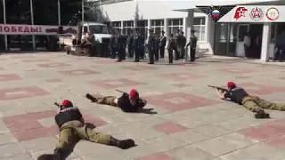 Показательное выступление юнармейского партизанского отряда Нижний Новгород 8 мая 2019