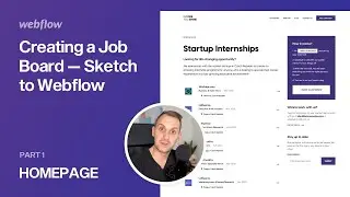 Sketch to Webflow: Job board - Homepage (Part 1)