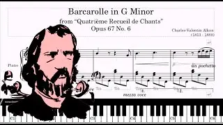 Barcarolle in G Minor Opus 67 No. 6 from“Quatrième Recueil de Chants” piano - Charles Valentin Alkan