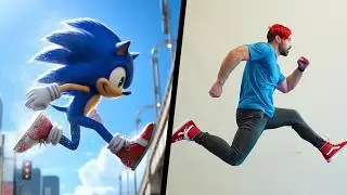Stunts From SONIC Superstars IN REAL LIFE!!