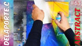 How to make a simple Abstract Painting Demo / French Painter art