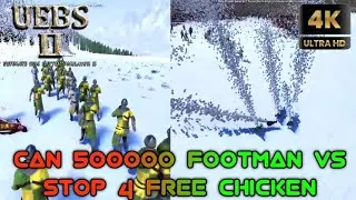 Can 500000 Footman vs Stop 4 Free Chicken - Ultimate Epic Battle Simulator 2