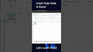 How to Insert Auto Date in Excel