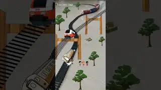 Train accident occurred on a flyover and train is approaching fast USA
