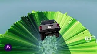 Cars Falling Into a TOXIC Waste Dump ☢️ BeamNG Drive Crashes 