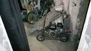 Грузовой Mini-Bike, примеряем самодельную корзинку.