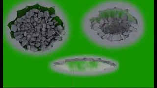 Ground Crack VFX overlay Green Screen