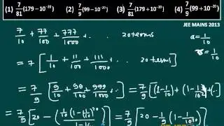 IIT JEE Main 2013 Maths Paper Solutions