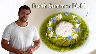 Perfect Summer Appetizer! Green Tomato, Burrata & Plum Dish