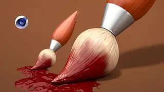 How to create paintbrush in Cinema 4d Modeling | Materials | Render