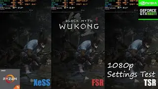 Black Myth Wukong Benchmark Ryzen 5 2600 & GTX 1660 TI | 1080p Settings Test | TSR FSR XeSS