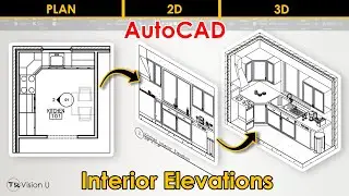 INTERIOR and 3D ELEVATIONS - AutoCAD Architecture 2024