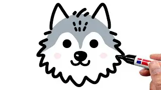 How to Draw a Wolf Head (Simple)