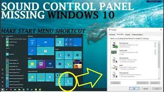 How To Show Windows 10 Sound Control Panel Missing | Create Shortcut for Sound Control Panel