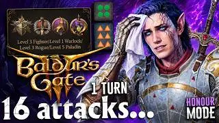 The HIGHEST DAMAGE min-maxed Build | 16 attacks in Honour Mode - BG3 guide