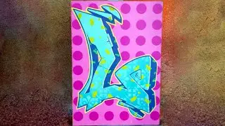 Граффити арт, буква L. Graffiti alphabet, the letter L