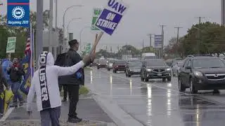 AFL CIO and Other Unions Walk Picket Line