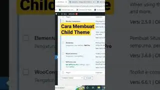 Cara Membuat Child Theme Sekali Klik Jadi