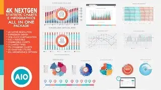 4K NextGen Statistic Charts and Infographics All In One Pack for After Effects