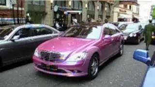 Mercedes S600 Arab Pink Harrods London - Arab cars in London