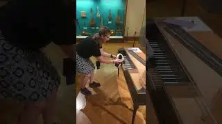 Snoopy plays the harpsichord at the Musical Instrument Museum in Vienna, Austria