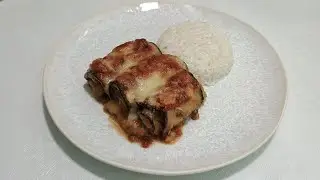 Rulouri din vinete cu ,carne tocata