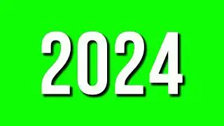 2024 Glitch Text Animation in Green Screen