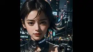 cyberpunk AI girl created by stable diffusion #shorts #ai #artificialintelligence #cyberpunk #like