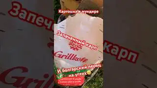 Картошка в мундире, запекаем карпа и болгарский перец на углях!! 