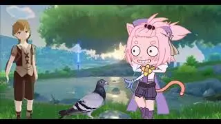 Меме гача Куки геншин (с анимацией где голубь крутится не скачивается :(