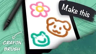 How to make a CRAYON BRUSH in PROCREATE