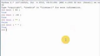 Python Tutorial #30 - The Bool Function