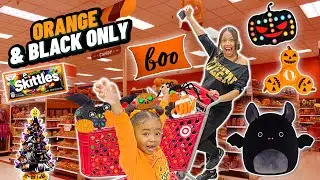 NO BUDGET *ORANGE AND BLACK ITEMS ONLY* SHOPPING SPREE at Target | The Winning Fam