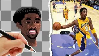 🏀 Practicing Drawing Faces (Part 1) | Kobe Bryant