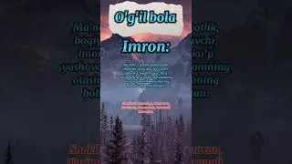 Ismlar Manosi - IMRON✅️ 