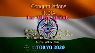 Cheers India|N Chopra|M chanu||PV Sindhu|Lovlina B|B. Punia|R Dahiya|Men's Hockey team|Tokyo Olympic