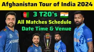 India vs Afghanistan 3 T20's Schedule | Ind vs Afg Series Schedule 2024 | Ind vs Afg Series 2024