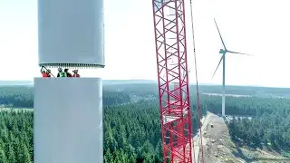 Chantier éolien en Lozère
