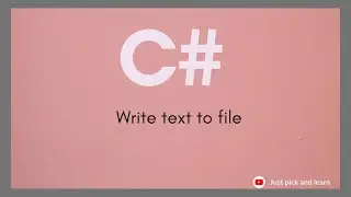 C# Console application -  write text to a file | C# Programs | File handling in C#
