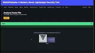 [Preview] Win64PalisadeSecurity: A Look Into a Rust Tauri Application For Cybersecurity Using Svelte