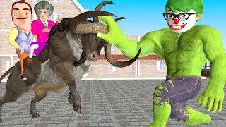 Scary teacher 3D NickHulk vs Tani Harley Quinn troll Buffalo attack Miss T and 3 neighbor